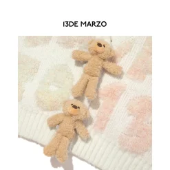 13De Marzo Bear Gradient Logo Cardigan