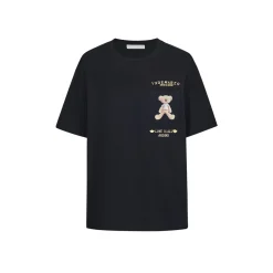 13De Marzo Bear Painting Pocket T-Shirt Black