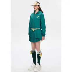 13De Marzo Bear Tennis Sports Pleated Skirt Green