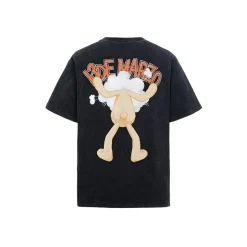 13De Marzo Bear Through Printed T-Shirt Black