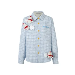 13De Marzo Christmas Snowman Bear Shirt Blue