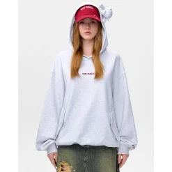 13De Marzo Color Blocked Detachable Cap Loose Hoodie