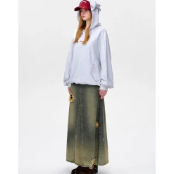 13De Marzo Color Blocked Detachable Cap Loose Hoodie