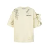 13De Marzo Destroyed Back Logo T-Shirt Beige