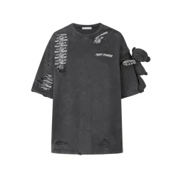 13De Marzo Destroyed Back Logo T-Shirt Black