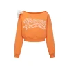 13De Marzo Dooozoo Off Shoulder Short Sweater Orange