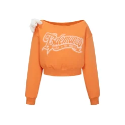 13De Marzo Dooozoo Off Shoulder Short Sweater Orange
