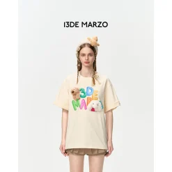 13De Marzo Doozoo Balloon Logo T-Shirt Beige