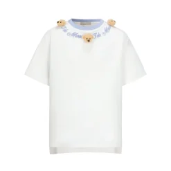 13De Marzo Doozoo Collar Embroidered Logo T-Shirt White