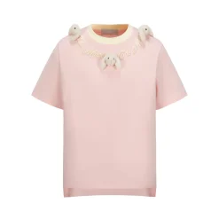 13De Marzo Doozoo Collar Embroidered Logo T-Shirt Pink