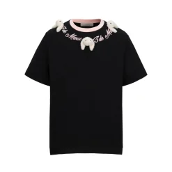 13De Marzo Doozoo Collar Embroidered Logo T-Shirt Black