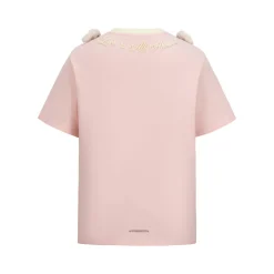 13De Marzo Doozoo Collar Embroidered Logo T-Shirt Pink