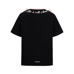 13De Marzo Doozoo Collar Embroidered Logo T-Shirt Black