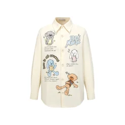 13De Marzo Doozoo Colored Graffiti Shirt Coat Yellow