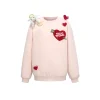 13De Marzo Doozoo Cupid Heart Round-Neck Sweater Pink