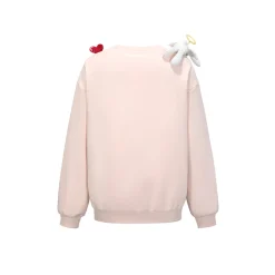13De Marzo Doozoo Cupid Heart Round-Neck Sweater Pink