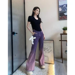 13De Marzo Doozoo Gradient Color Jeans Purple