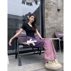 13De Marzo Doozoo Gradient Color Jeans Purple