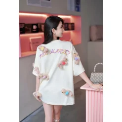 13De Marzo Doozoo Heart Luminous Tee Cream