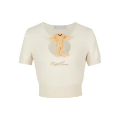 13De Marzo Doozoo Hollow Out Knit Top Beige