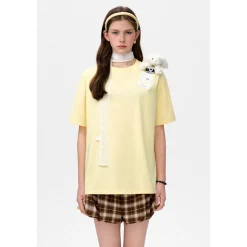 13De Marzo Doozoo Instant Photo T-Shirt Yellow