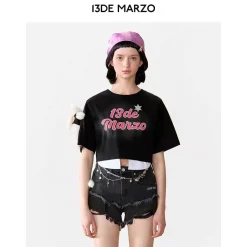 13De Marzo Doozoo Sheriff Layered Top Black