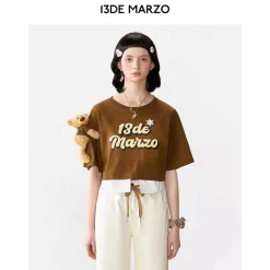 13De Marzo Doozoo Sheriff Layered Top Brown