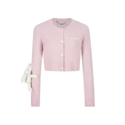 13De Marzo Doozoo Short Knit Cardigan Pink