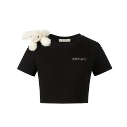 13De Marzo Doozoo Shoulder Bear Top Black