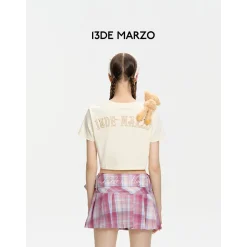 13De Marzo Doozoo Shoulder Bear Top Beige