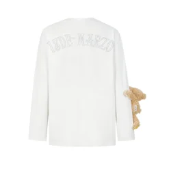 13De Marzo Doozoo Sleeve Bear L/S T-Shirt White