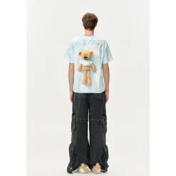 13De Marzo Doozoo Tie-dye Gradient T-Shirt Light Blue