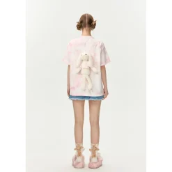 13De Marzo Doozoo Tie-dye Gradient T-Shirt Light Pink