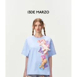 13De Marzo Doozoo Vertical Logo T-Shirt Blue