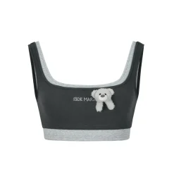 13De Marzo Fake-2-Piece Tank Top Black