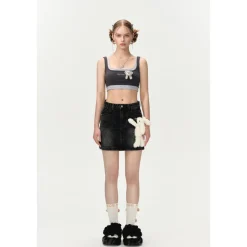 13De Marzo Fake-2-Piece Tank Top Black