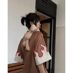 13De Marzo Flame Baseball Shirt Brown