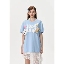 13De Marzo Float Cloud Balloon T-Shirt Blue