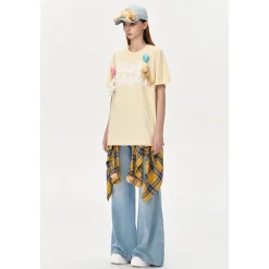 13De Marzo Float Cloud Balloon T-Shirt Beige