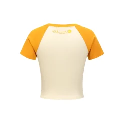 13De Marzo Fruit Printed Raglan Slim-Fit Crop Top Orange