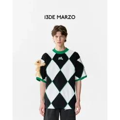 13De Marzo Hemming Diamond Checked T-Shirt Black