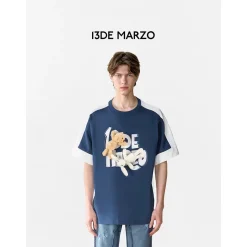 13De Marzo Hook & Loop Logo T-shirt Navy