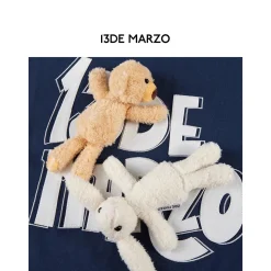 13De Marzo Hook & Loop Logo T-shirt Navy