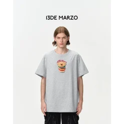 13De Marzo Layered Hamburger T-Shirt Grey