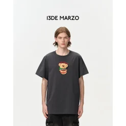 13De Marzo Layered Hamburger T-Shirt Dark Grey
