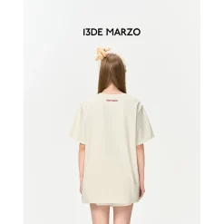 13De Marzo Layered Hamburger T-Shirt Beige