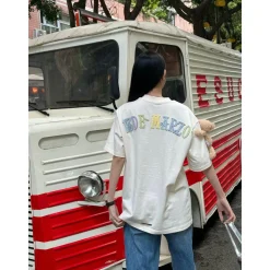 13De Marzo Macaron Logo T-Shirt Beige