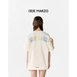 13De Marzo Macaron Logo T-Shirt Beige