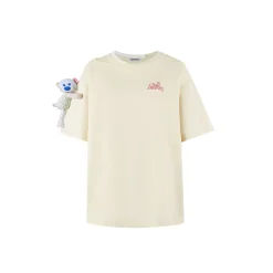 13De Marzo Malposition Collar Logo Tee Beige