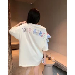 13De Marzo Malposition Collar Logo Tee Beige